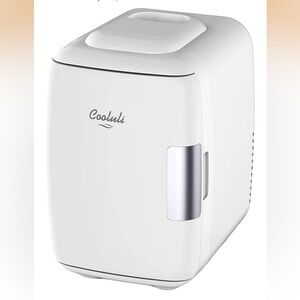 Cooluli White Mini Fridge for Car, Office, Dorm, Desk, Like New